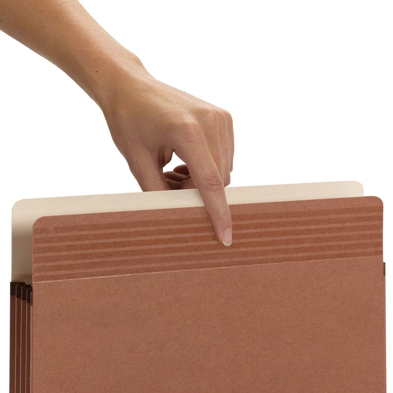 Smead Easy Grip® File Pocket, Straight-Cut Tab, 3-1/2" Expansion, Legal Size, Redrope, 25 per Box (73210) - Image 3