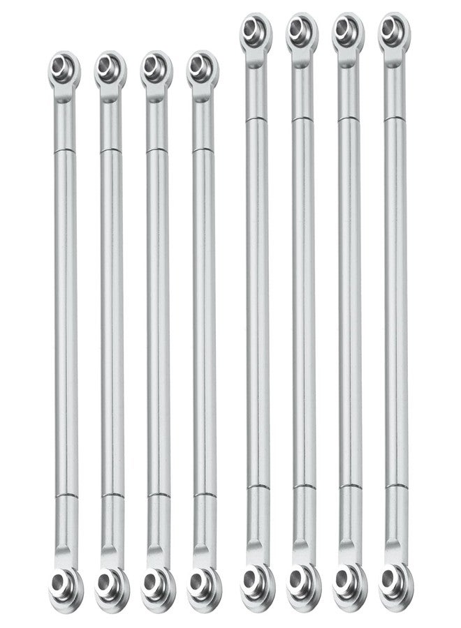 MECCANIXITY 8pcs Pull Rod Link Rod Linkage Aluminum Alloy Wheel Base Upper Lower Link Rod Chassis Linkage for MN86K MN86KS 1/12 RC Car（Silver） - Image 2