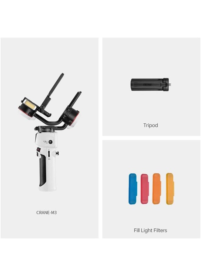 Zhiyun Crane M3 Handheld 3-Axis Camera Gimbal Stabilizer, Gimbal Stabilizer for Mirrorless Camera, Gopro, Action Camera, Smartphone
