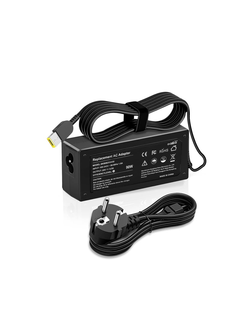 Terabyte 90W Laptop Charger for  T440 T440s L440 E470 X250 T560 T550 E560 E540 L560 L540 E450 N20p X240 X260 Edge E440 60 E4 E31, Ideapad B40 B50 G40 G50 G51 G70 Slim Tip Charger - Image 2