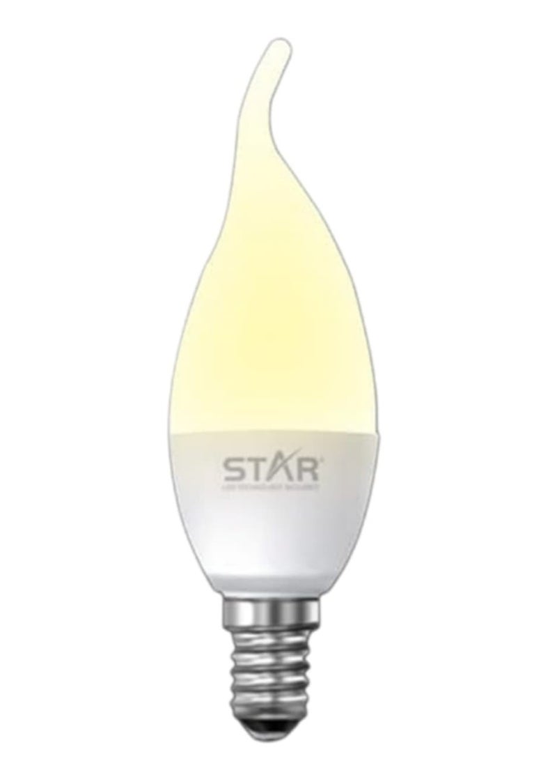 Star Teardrop E14 5W , Energy Saving Light Bulb, Bright Warm Yellow Lighting 3000K, 500 Lumens, Standard E14 Base, Long Lifespan, Eco-Friendly Lighting ( 5 Pieces ) - Image 4