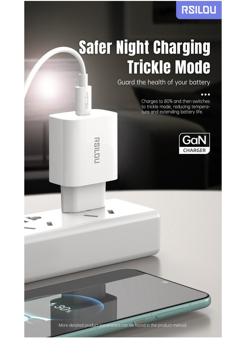 rsilou - R4232 20W USB-C Fast Charger – Compact, Fast, and Reliable Charging, Supports with samsung, oppo, apple and all smartphones, tablets, Bluetooth headphones, and more, MultiProtect Protection - Image 1