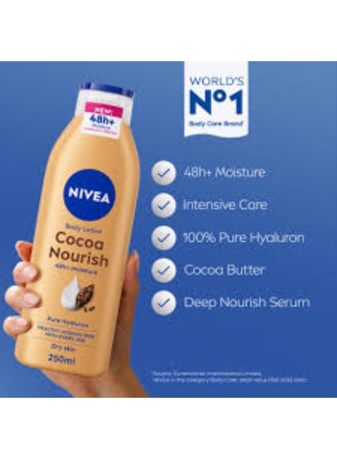 Nivea Body Lotion Cocoa Nourish 250ml - Image 1