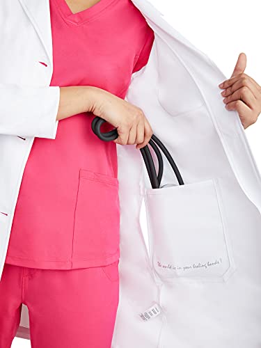 Healing Hands Lab Coat For Woman Faye White Coat with 5 Pockets, Moisture Wicking and 2-Way Stretch 5161T, Medium Tall, WHITE - Image 4