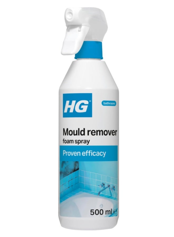 HG Mould Remover Foam Spray for Bathrooms, Tiles, and Grout - 500ml - Image 1