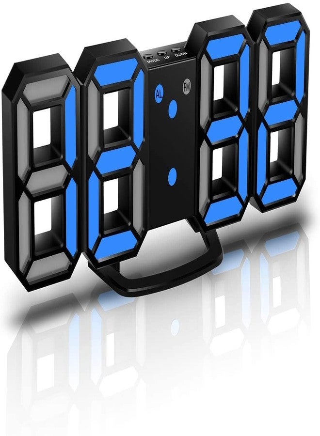 بلو بل ساعة منبه رقمية بإطار أسود وإضاءة خضراء من بلو بيل، تعرض درجة الحرارة، تحكم صوتي ذكي، ساعة ثلاثية الأبعاد مع شحن USB، خاصية الغفوة لمن ينامون نوماً عميقاً، 3 مستويات سطوع (أخضر). - Image 1
