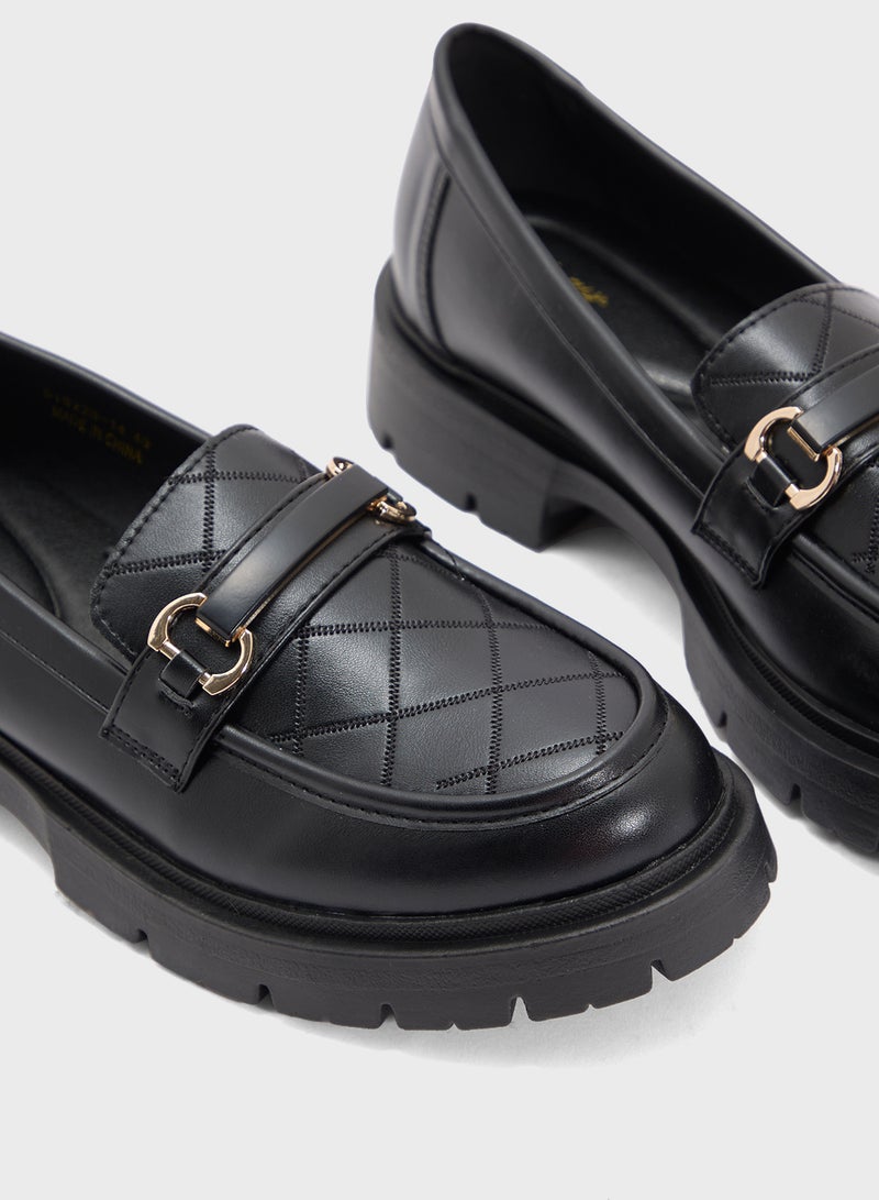 جينجر حذاء موكاسين بلمسة معدنية سميكة - Image 4