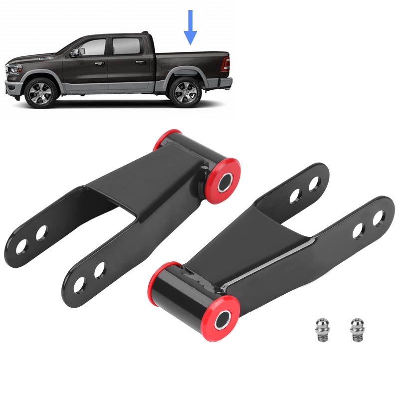2inch Lowing Shackle kit Rear Drop Suspension 410520 Compatible with Ford F150Chevy Silverado C1500 TahoeGMC Sierra 1500 C2500 K2500 Yukon 2WD 4WD Replaces