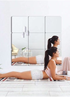 MileMelo 4-Piece Acrylic Stick on Mirror Flexible Self Adhesive Mirror High Clear Frameless Mirror Stickers Wall Mirrors for Bedrooms Bathroom  - Image 3