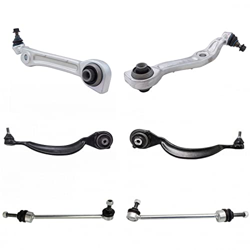 TRQ Front Suspension Kit Control Arm with Ball Joint Sway Bar Stabilizer Link Compatible with 2009-2014 Mercedes-Benz CL550 2012-2013 S350 2007-2013 S550 - Image 1