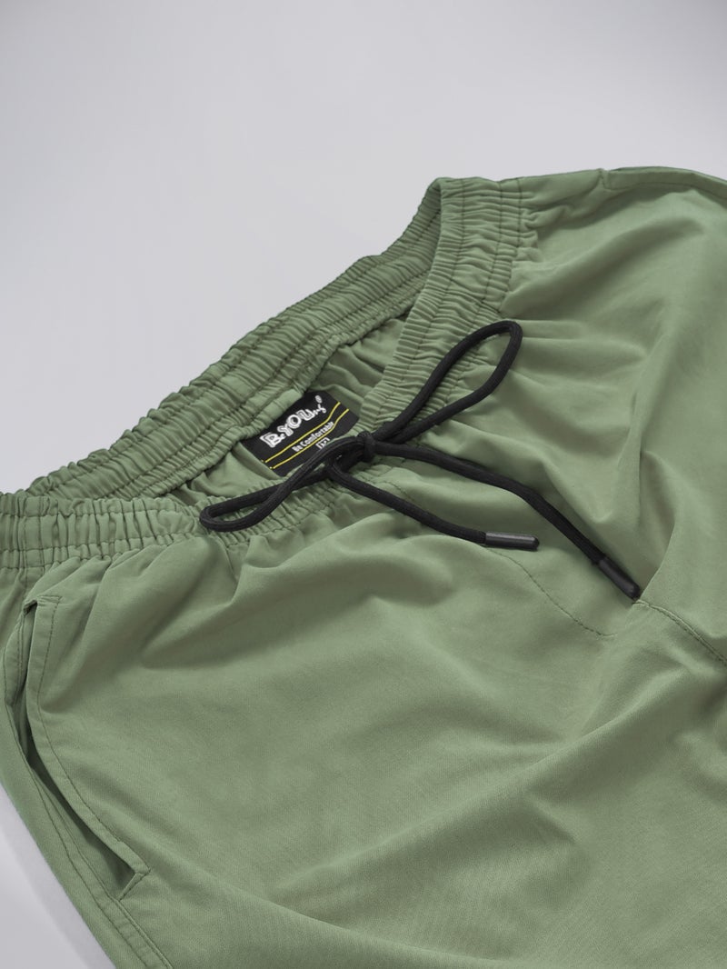 Beyoung Sage Green Cotton Cargo Joggers - Image 2