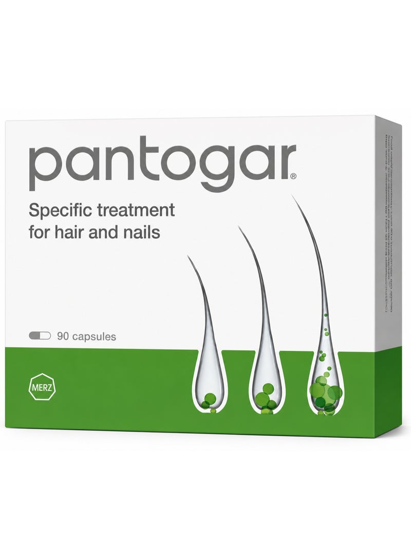 بانتوجار كبسولات بانتوجار (Pantogar) لعلاج الشعر والأظافر (عبوة 90 كبسولة) مع محلول أفوجين (Avogain) بتركيز 5% للرجال - Image 2