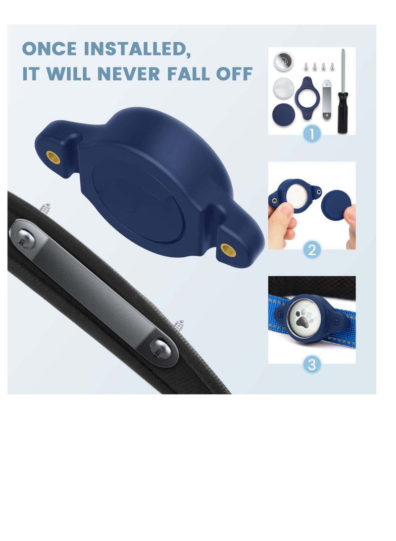 SYOSI Airtag Dog Collar Holder, Waterproof Airtag Dog Collar Holder, Compatible Apple Air Tag, Pet Collar Case Anti-Lost Air Tag Case Holder with Cat Dog Collars - Image 2