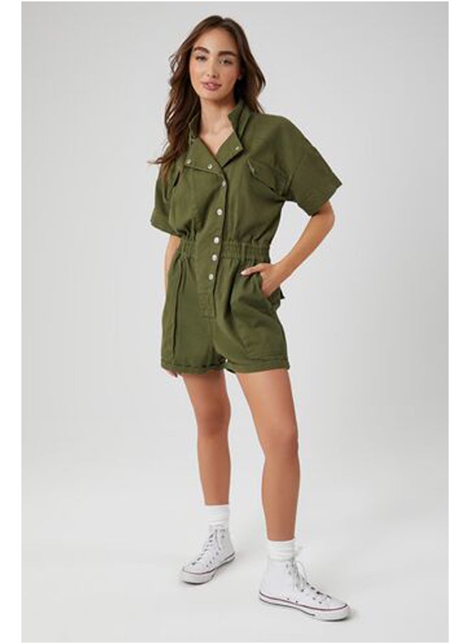 FOREVER 21 Utility Twill Romper  - Image 4