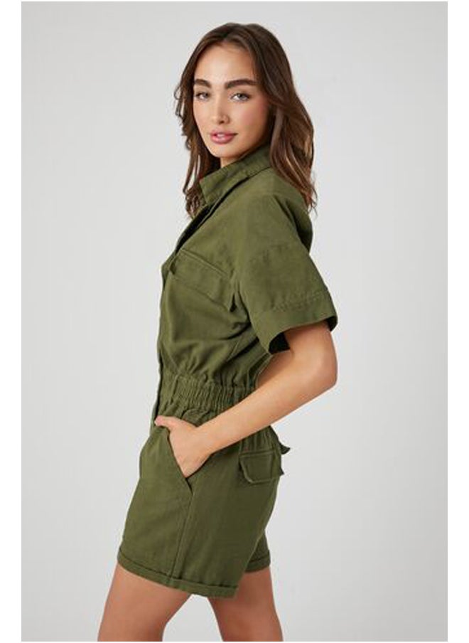 FOREVER 21 Utility Twill Romper  - Image 2