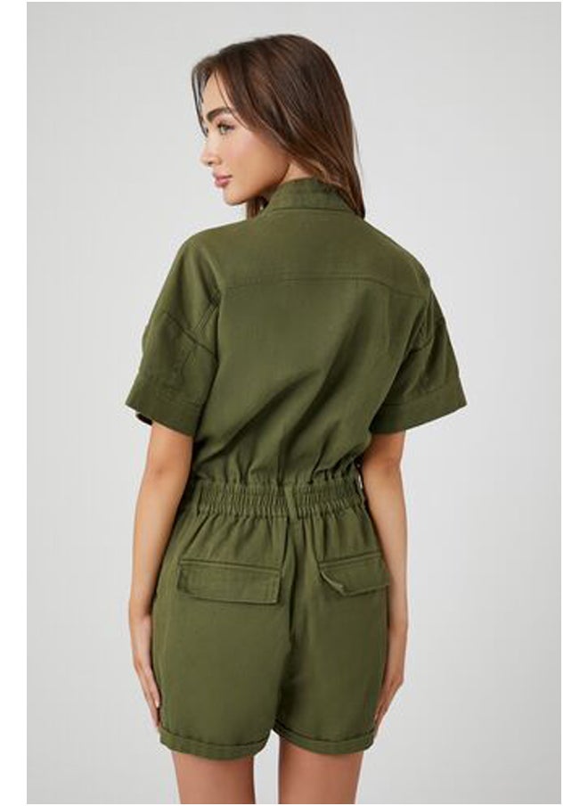 FOREVER 21 Utility Twill Romper  - Image 3