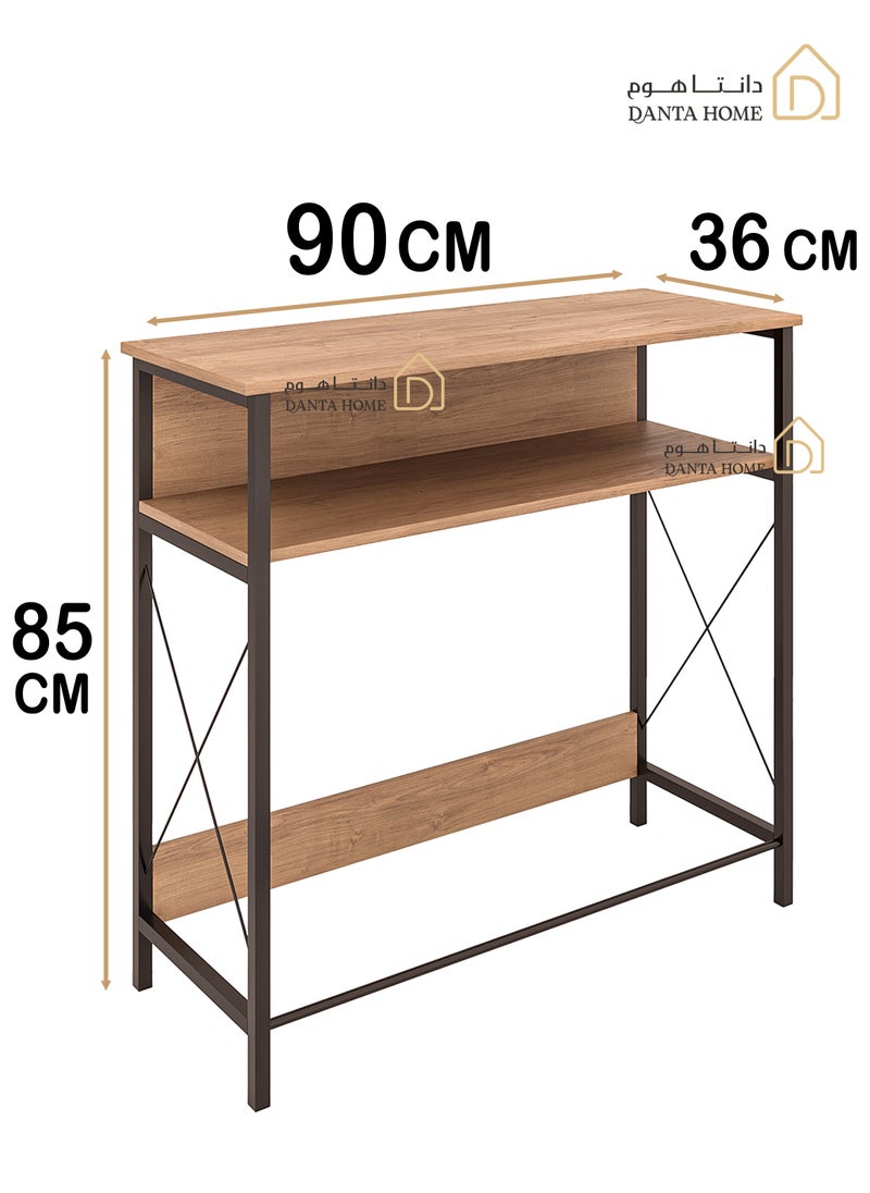 DANTA HOME - Coffee Corner Table, Entryway Console Table, To Arrange And Store Your Needs - Brown/Black - Image 1