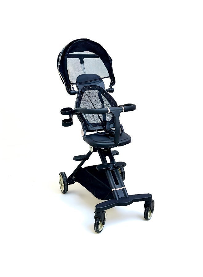 عربة أطفال فاخرة 3 في 1 | خفيفة الوزن، قابلة للطي والتحويل | نظام سفر متعدد الوظائف للرضع والأطفال الصغار - Image 3