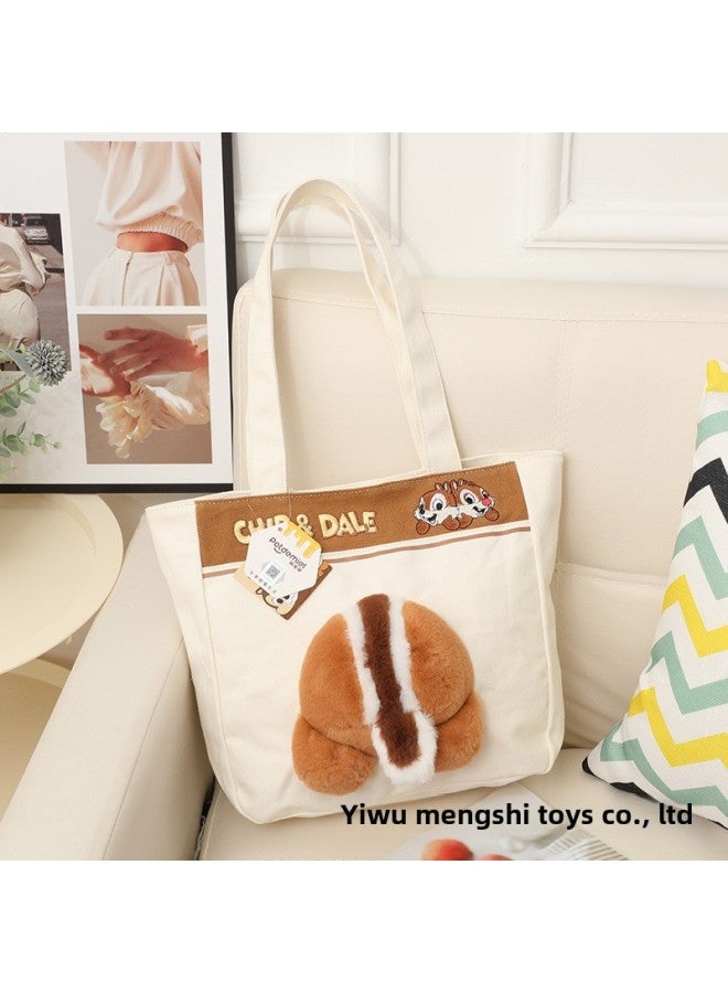 Disney Genuine Strawberry Bear Qiqi Winnie Bear Donald Duck Cartoon Animation Large Capacity Shoulder Bag Spring And Summer Bag-Specifications:Genuine Authorization + Anti-counterfeiting Label-Color:Disney Bear Pooh Outing Shoulder Bag  - Image 4