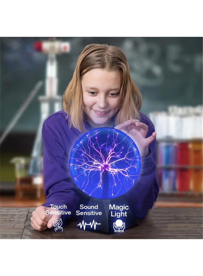 BUYCO Mesmerizing Plasma Lamp: 6-Inch Crystal Ball Night Light for Bedroom Decor & Child Birthday Gift - Unique Novelty Magic Lights - Image 2