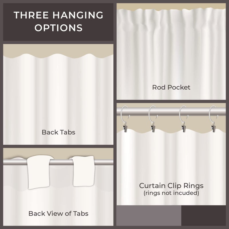 Piper Classics Market Place Blue Ticking and Grain Sack Stripe Shower Curtain - Image 5