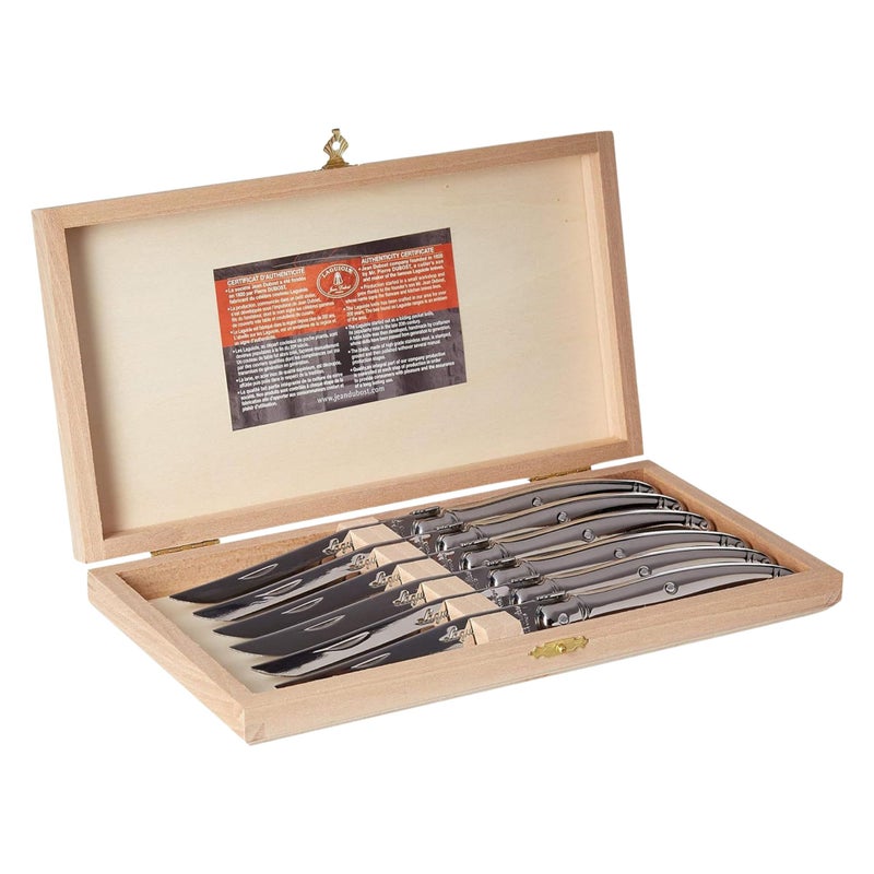 Jean Dubost Laguiole Steak Knives Stainless Steel Set of 6