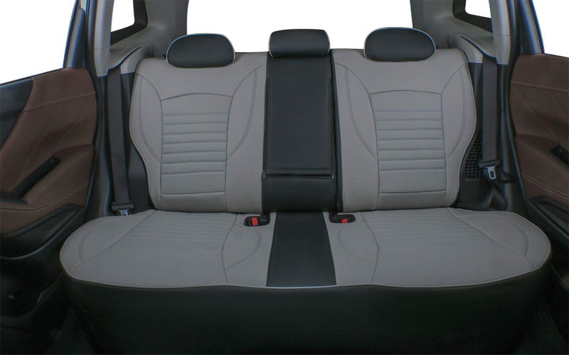 EKR Custom Fit Tucson Car Seat Covers for Select Hyundai Tucson 2019 2020 2021 - Leatherette (Black/Gray) - Image 2