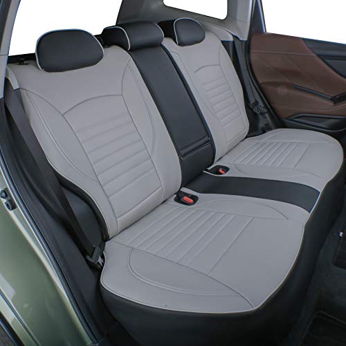 EKR Custom Fit Tucson Car Seat Covers for Select Hyundai Tucson 2019 2020 2021 - Leatherette (Black/Gray) - Image 3