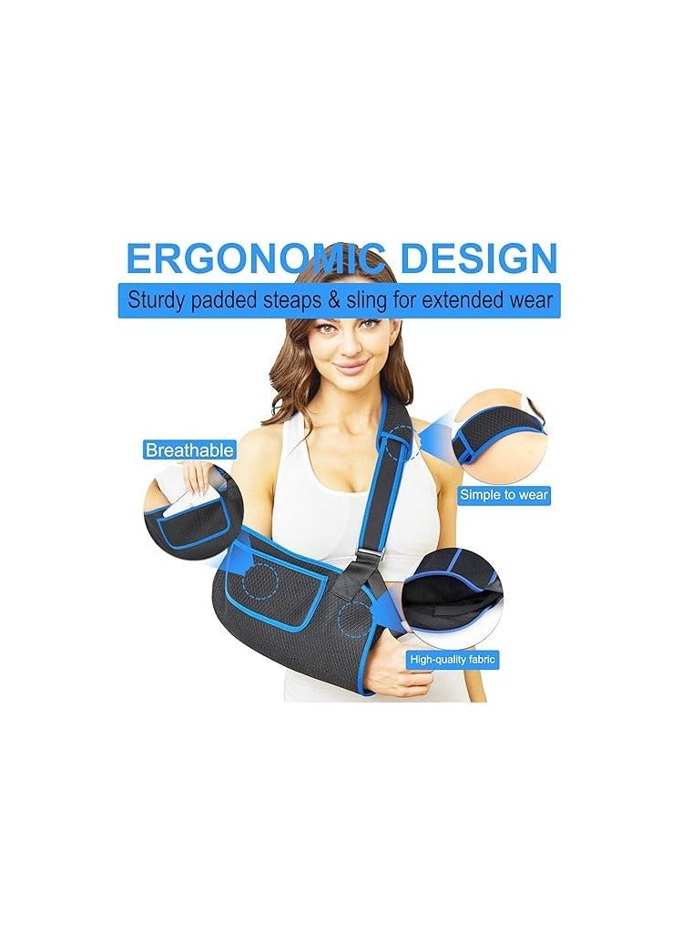 Arm Sling, for Shoulder Injury Rotator Cuff Torn Wrist and Elbow Surgery, Sling Adjustable Padded Dislocation Sprain Brace, Immobilizer Left&Right (Uniform Size) - Image 2