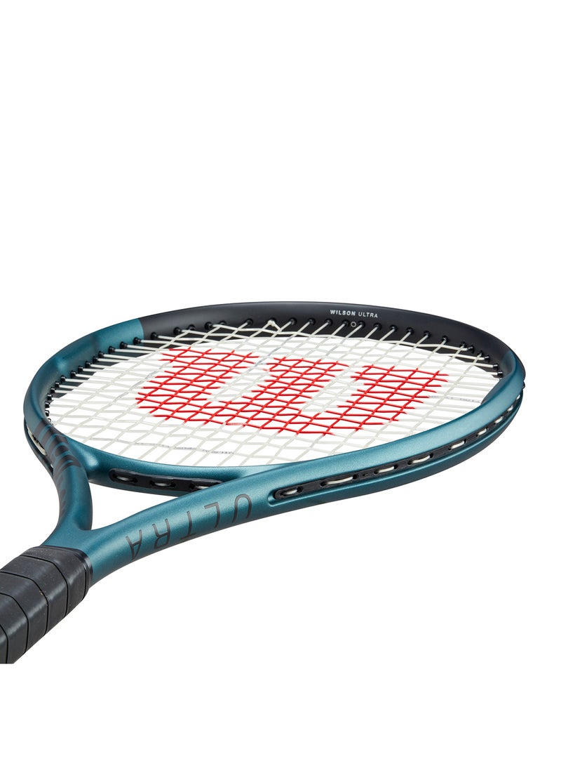 Wilson Ultra Team V4 Tennis Racket, Head 100, 16X19, Adults, Intermediate/ Advanced - Black/ Blue - Image 5