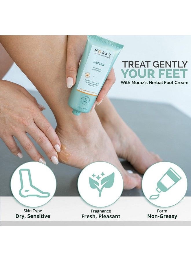 Moraz - Herbal Foot Cream For Dry Cracked Heels Suitable For Everyone From Toddlers To Adults | Best Foot Cream For Rough & Calloused Feet Treatment | Moisturizing With Delightful Scent | 3.4 Fl. Oz - Image 1