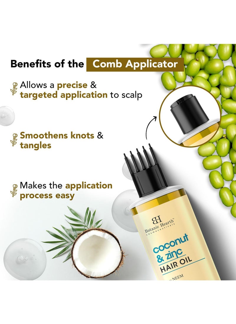 Botanic Hearth - Botanic Hearth Coconut & Zinc Pyrithione hair Oil – 150ml – Soothes Scalp, Controls Dandruff, Nourishes & Hydrates with Coconut Oil & Zinc Pyrithione for Healthy Hair - Image 1