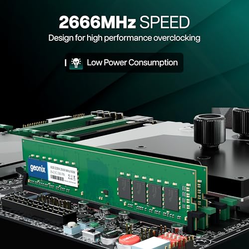 Geonix Desktop RAM, 8 GB DDR4, Frequency-2666 Mhz, (8x2) IC, 288 Pin, 5 Years Warranty - Image 4