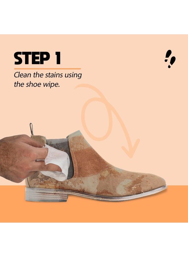 Shoe mistri منظف تجديد الأحذية للجلد المدبوغ، النوبوك، القماش، الحياكة ومعظم الأقمشة القابلة للامتصاص (تان) - Image 3