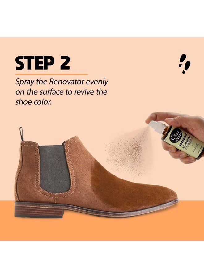 Shoe mistri منظف تجديد الأحذية للجلد المدبوغ، النوبوك، القماش، الحياكة ومعظم الأقمشة القابلة للامتصاص (تان) - Image 4