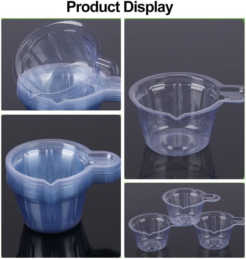 Bavooty Plastic Transparent Measuring Cup, Crystal Epoxy Mixing Cup, Resin Moulds Resin Mixing Cup, Plastic Disposable Resin Dispenser Cup, Epoxy Mixing Cup with Handle, Transparent Disposable Pigment Cup, 40 - Image 5