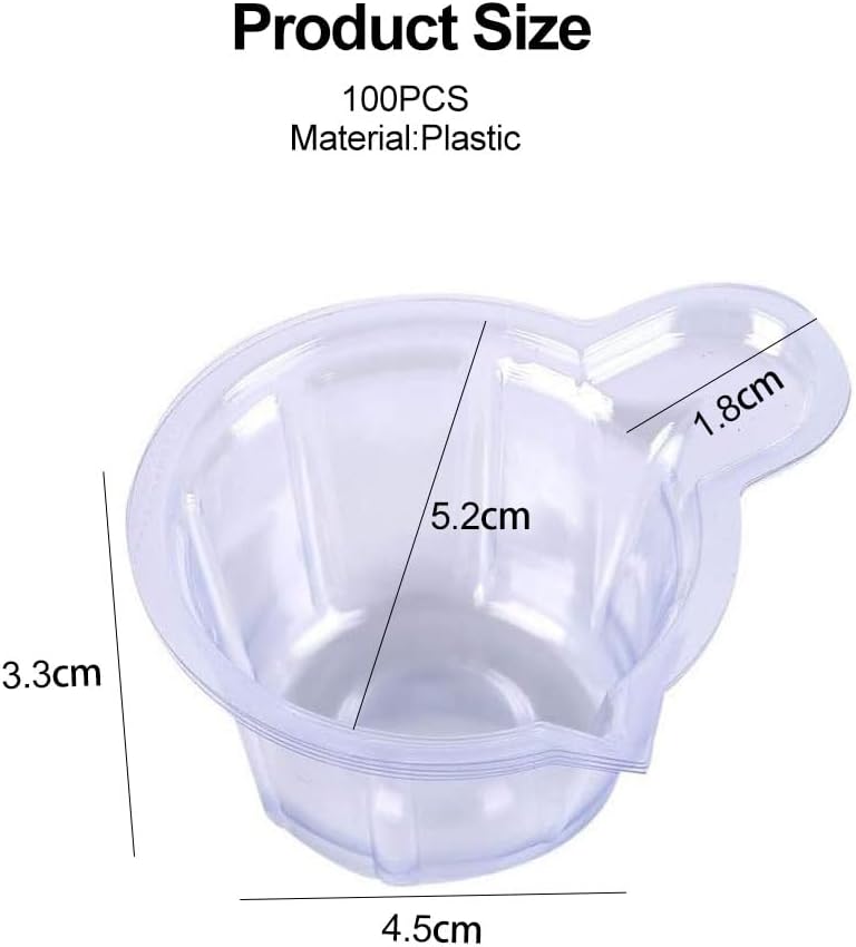 Bavooty Plastic Transparent Measuring Cup, Crystal Epoxy Mixing Cup, Resin Moulds Resin Mixing Cup, Plastic Disposable Resin Dispenser Cup, Epoxy Mixing Cup with Handle, Transparent Disposable Pigment Cup, 40 - Image 4