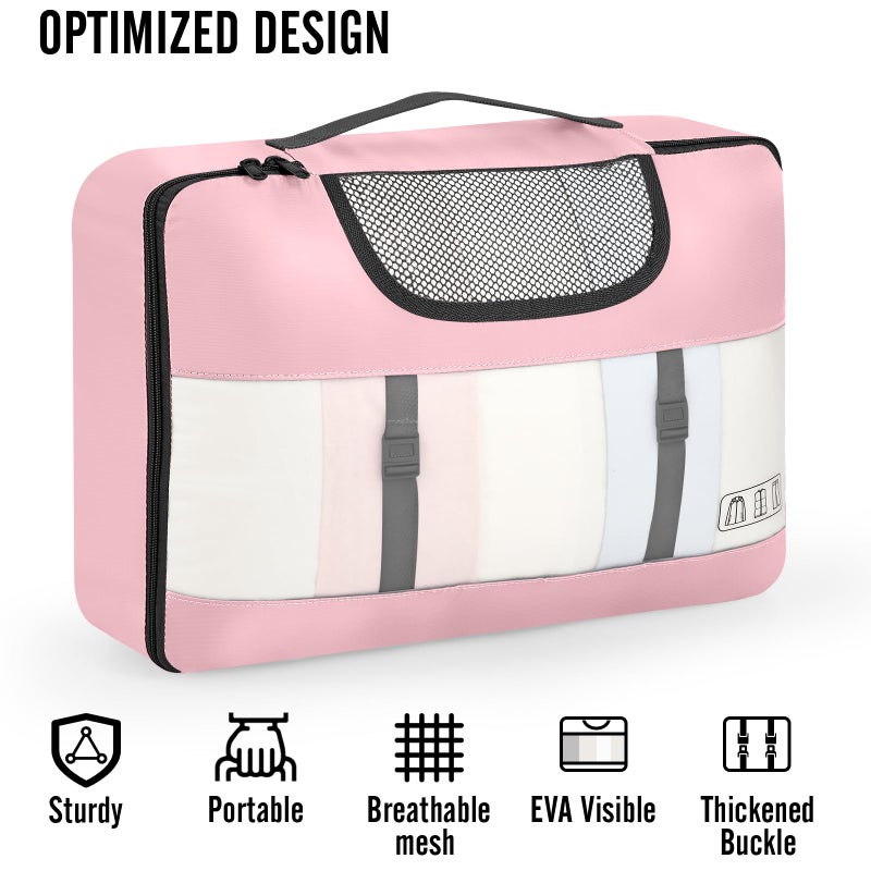 Veken 10 Set Packing Cubes for Travel Essential, Suitcase Organizer Bags in 4 Sizes, Carry-On Luggage Accessories with Large Laundry & Hanging Toiletry Bag, Must-Have for Airplane, Road Trip & Camping - Image 4