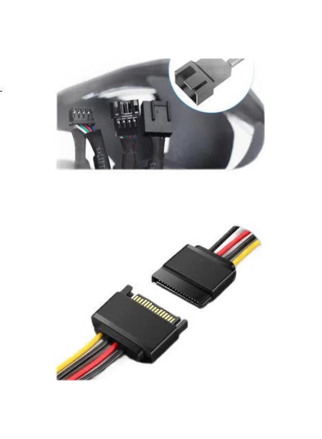 Jeyi Sata 15pin To Ch Is Fan 4pin 3-way Splitter S-fan3 - Image 3