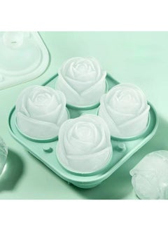 Rose Ice Hockey Ice Lattice Ice Mold Silicone Net Red Rose Ice Mold Soft Silicone Ice Mold DIY-Specifications: Continuously Cool/fast Separation-color: Thickened + Food Grade + Simple Operation