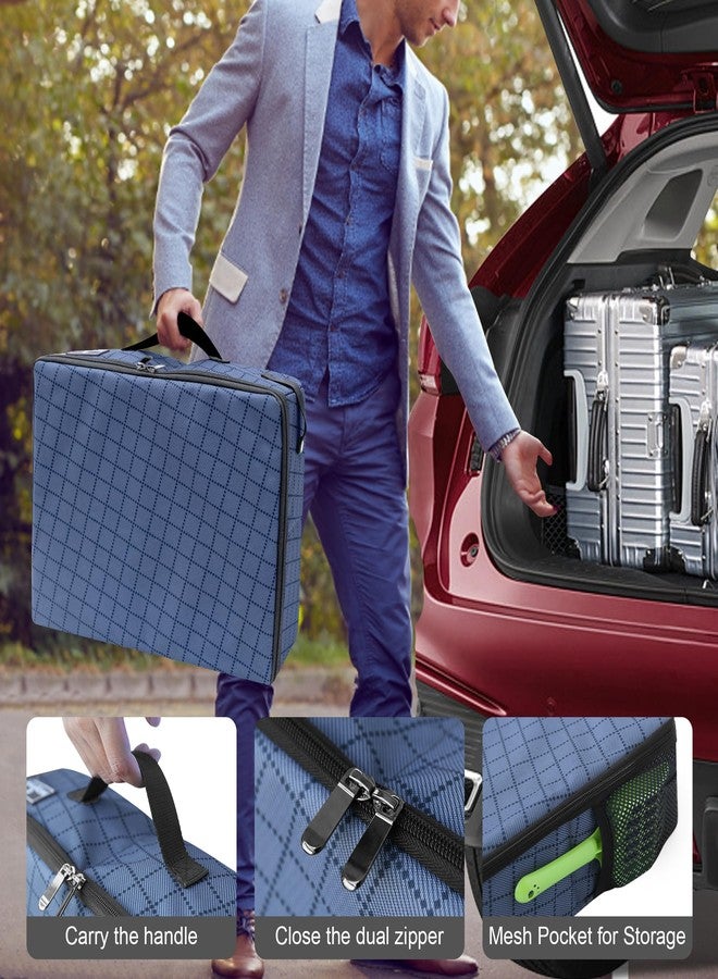HiCaptain Portable Travel Litter Box with Lid, Foldable Cat Travel Litter Box - Leakproof, Odor-Free & Waterproof. Ideal for Road Trip, Cars, Hotels and Airplane - Blue - Image 4