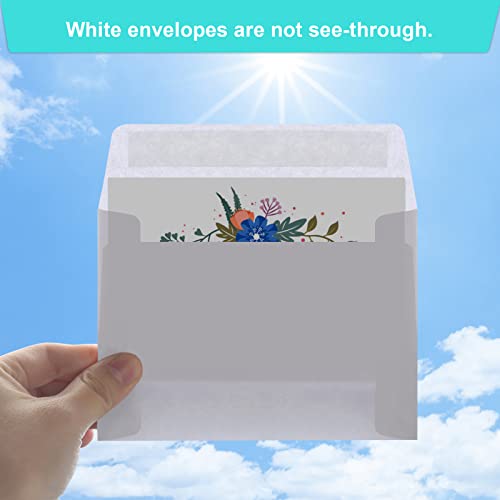 Joyberg 90 Packs A1 Envelopes, 3.5x5" Envelopes White, Small Envelopes RSVP Envelopes, Envelopes Self Seal for Weddings, Photos, Postcards, Greeting Cards, Mailing - Image 4