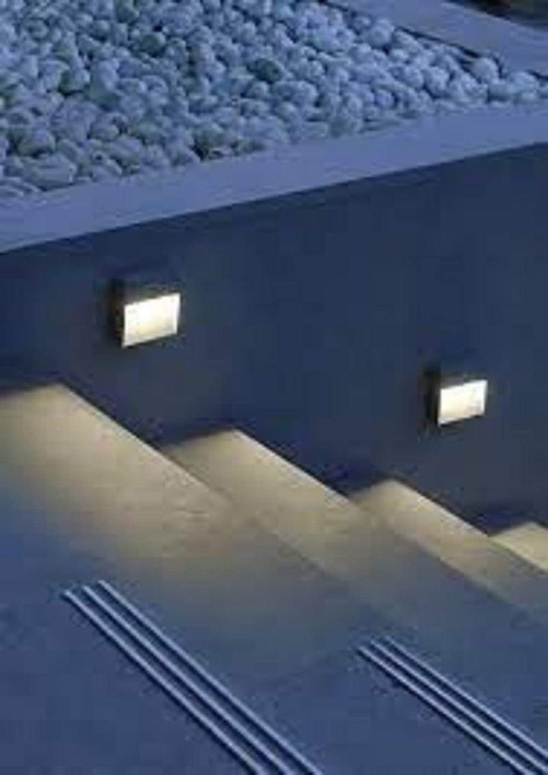 SEER wall light 3 Watt 2 Modular LED IndoorOutdoor Exterior Wall Step LightFoot Light Fixture Lamp Wall Lamp Outdoor Wall Light Warm White Yellow Pack Of 2 - Image 3