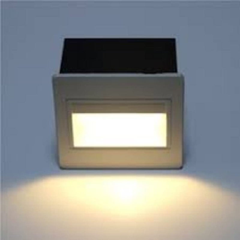 SEER wall light 3 Watt 2 Modular LED IndoorOutdoor Exterior Wall Step LightFoot Light Fixture Lamp Wall Lamp Outdoor Wall Light Warm White Yellow Pack Of 2 - Image 2