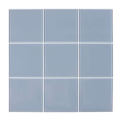 CASAPALACE Peel and Stick Glass Tile with Frame Square Mosaic Wall Tiles for Kitchen Bathroom 12x12 5 Sheets 5 SQFT - Image 1