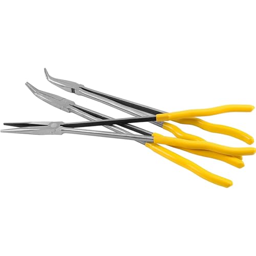 HOIGON 3 Pieces 16 Inch Long Needle Nose Plier Set, 90-Degree 45-Degree Straight Extra Long Reach Pliers Set with Comfortable Handle for Tight Space - Image 5