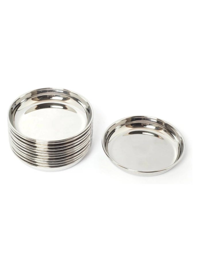 Ayda طبق حلويات جانبي من الفولاذ المقاوم للصدأ المصقول 12 قطعة 15 سم - Image 1