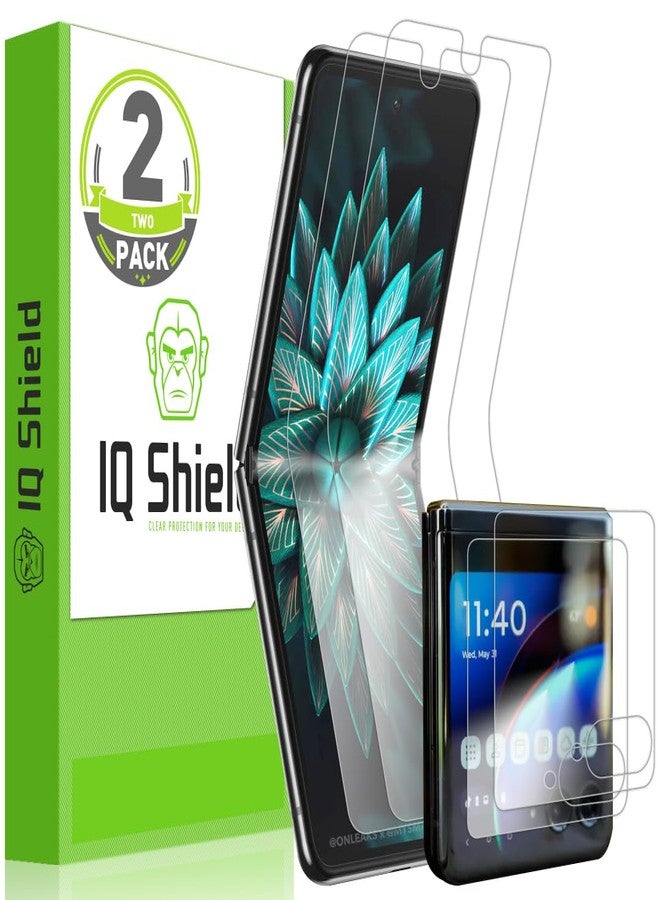 IQShield 2 Pack for Motorola Razr Plus/Razr+ (2025/2024/2023) Screen Protector: Clear TPU Film, Bubble-Free Installation,Case Friendly, HD Clarity for Ultimate Protection - Image 1