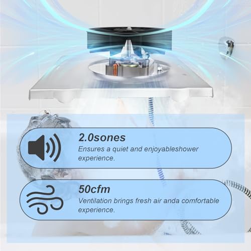 Motoasis 【Motoasis-Upgrade】 678-G/2678F-A Fan Compatible with Nutone 763 763N,Compatible with Broan 679-E/2679F-A 679FL-C N679-C 679L, 2.0 Sone,S97015163,8" x8-1/4 (50 CFM) - Image 4