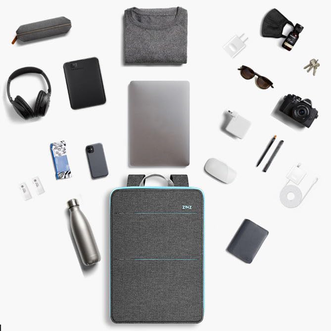 ZINZ Slim & Expandable Laptop Backpack 15 15.6 16 Inch Case, Water Resistant Travel Backpack Compatible with MacBook Pro/Neo 16" 15", Dell XPS 15 16 and Most 15" 15.6" 16" Notebooks，LG01Y02 - Image 4